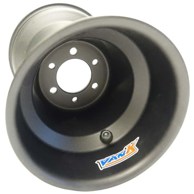 Quarter Midget Vank Wheel – 6" × 8" with 4" Backspace – Black Anodized