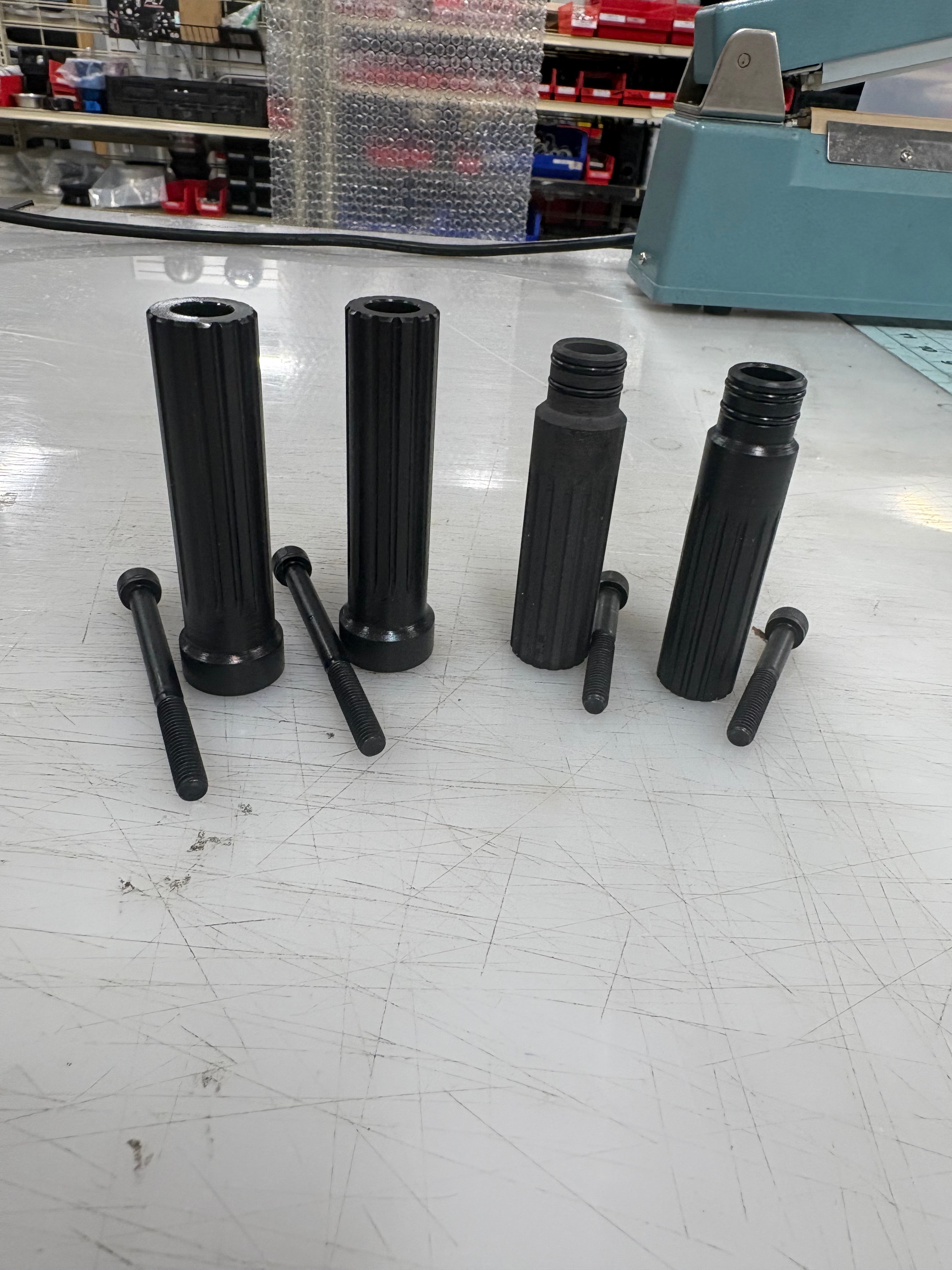 Zero Error Racing – Black Nitride CNC‑Splined Drive Spindle