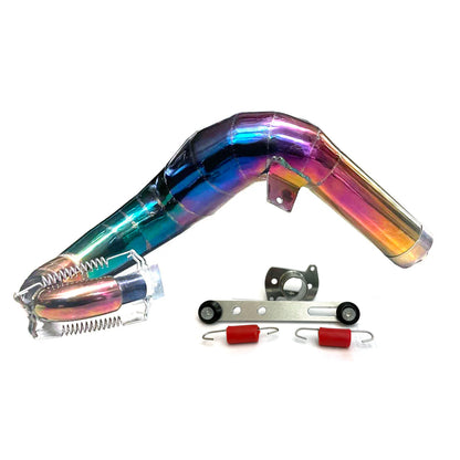 Front of a Rainbow Zero Error Racing Silenced Pipe and Kit.