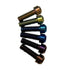 Zero Error Racing Colored Titanium Tri Hub Clamper Bolts.