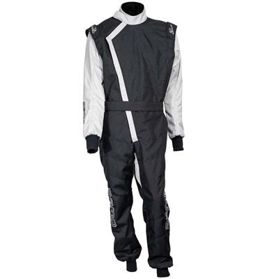 Zamp ZK-40 Adult Kart Race Suit Black / Silver