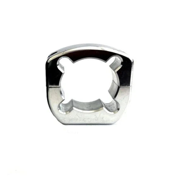 Silver Polished Zero Error Racing GoPed Cable Clamp for V2 Race Pole.