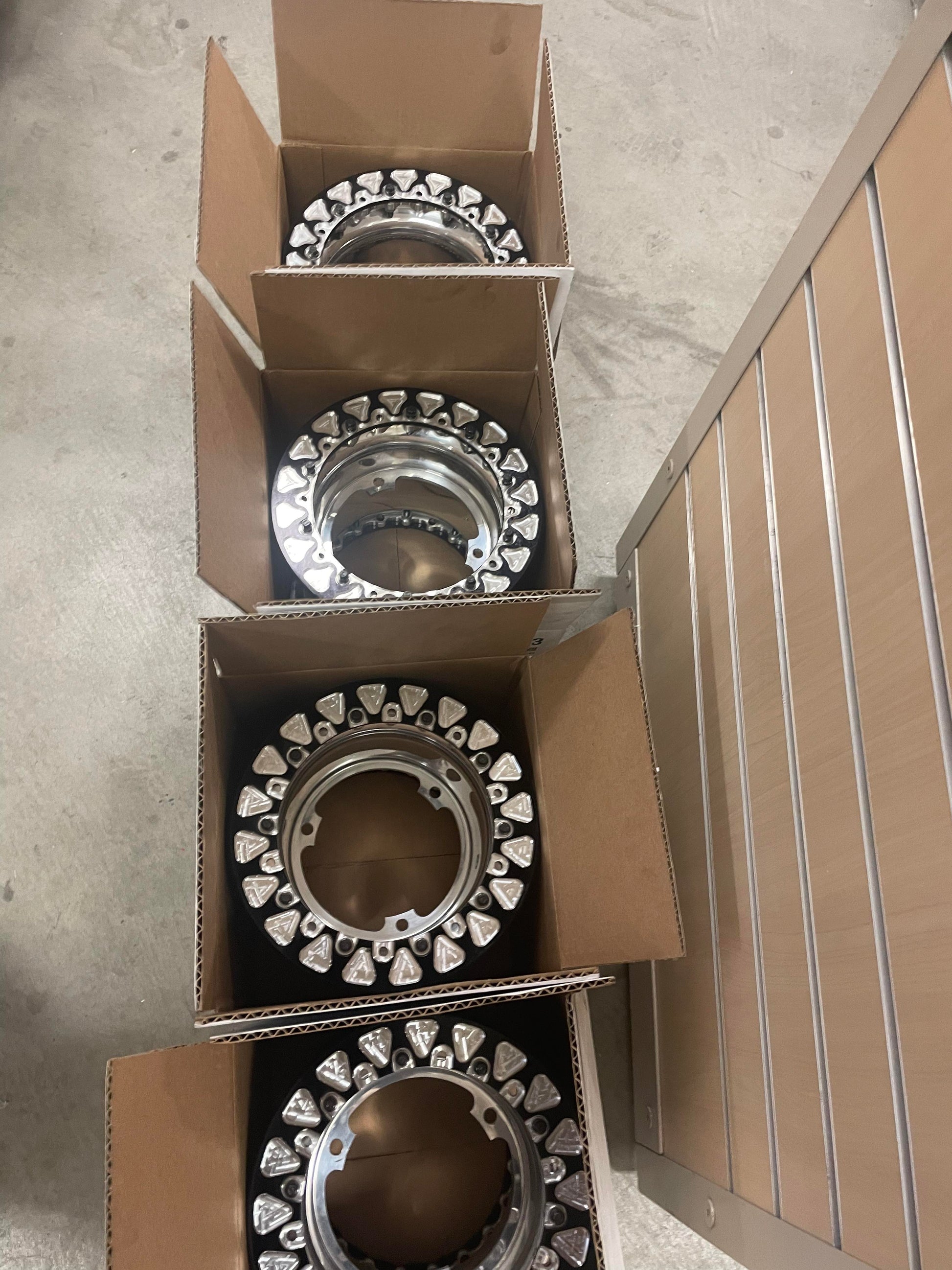 Four Zero Error Racing Junior Dragster Double Beadlock Wheels in Boxes.