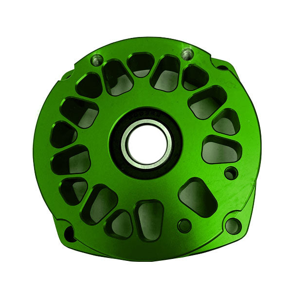 Top of a Green Zero Error Racing 78mm GSR40 Clutch Housing.