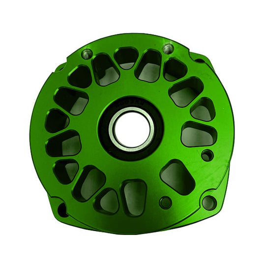 Top of a Green Zero Error Racing 78mm GSR40 Clutch Housing.