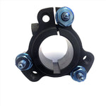 Quarter Midget Rear Hub with 1/4-28 Light Blue Titanium Bolts.