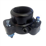 Quarter Midget Rear Hub with 1/4-28 Light Blue Colored Titanium Bolts.