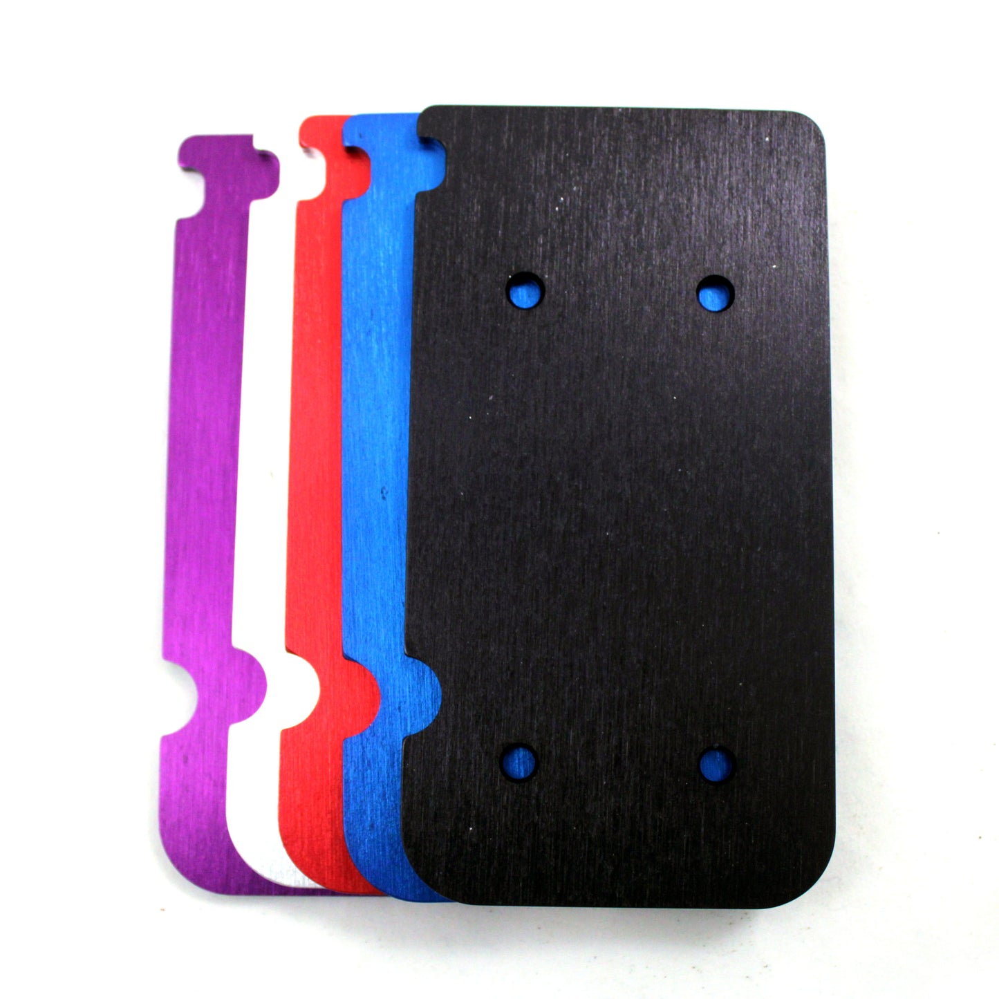 Zero Error Racing GoPed Fender Repair Kit. There is a Purple, White, Red, Blue, and Black Shield.