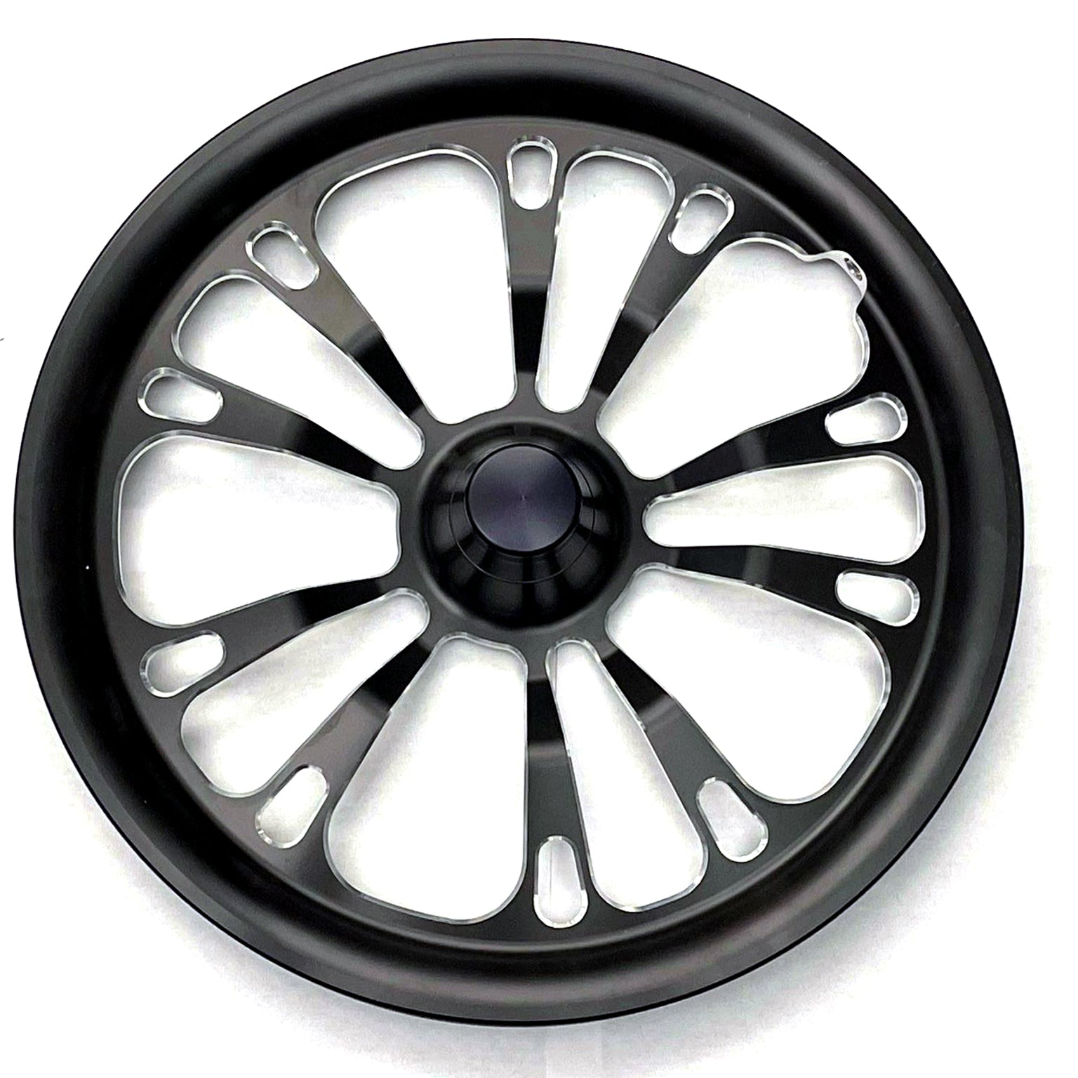 Top of a 16 Inch 3D Ego Junior Dragster Wheel.