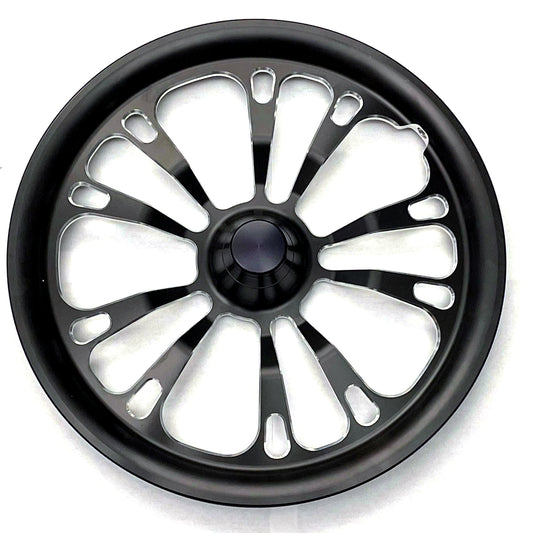 Top of a 16 Inch 3D Ego Junior Dragster Wheel.