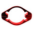 Front of a Red GoPed 6061 T6 Frame Clamp.