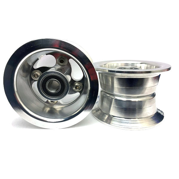 Polished Zero Error Racing Billet Bigfoot GSR GoPed Wheels.