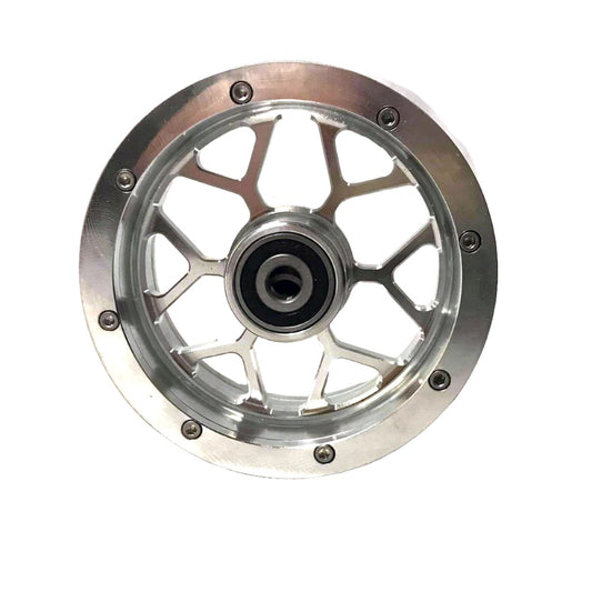 Polished GoPed Launch Beadlock Wheel.