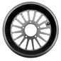 Go-Ped Polished Black 16 Spoke GSR/Pocket Bike Wheel Set.