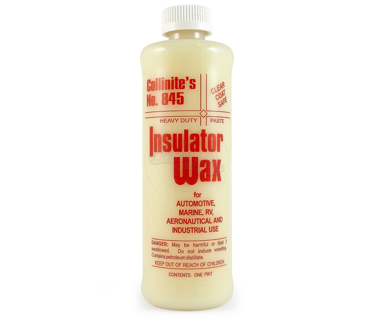 Front of a Bottle of Collinite Insulator Wax for Soapbox Derby Car Drag Reduction.