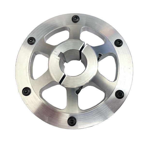 Front of a Zero Error Racing Junior Dragster Billet Double Pinch Heavy Duty Sprocket Hub.