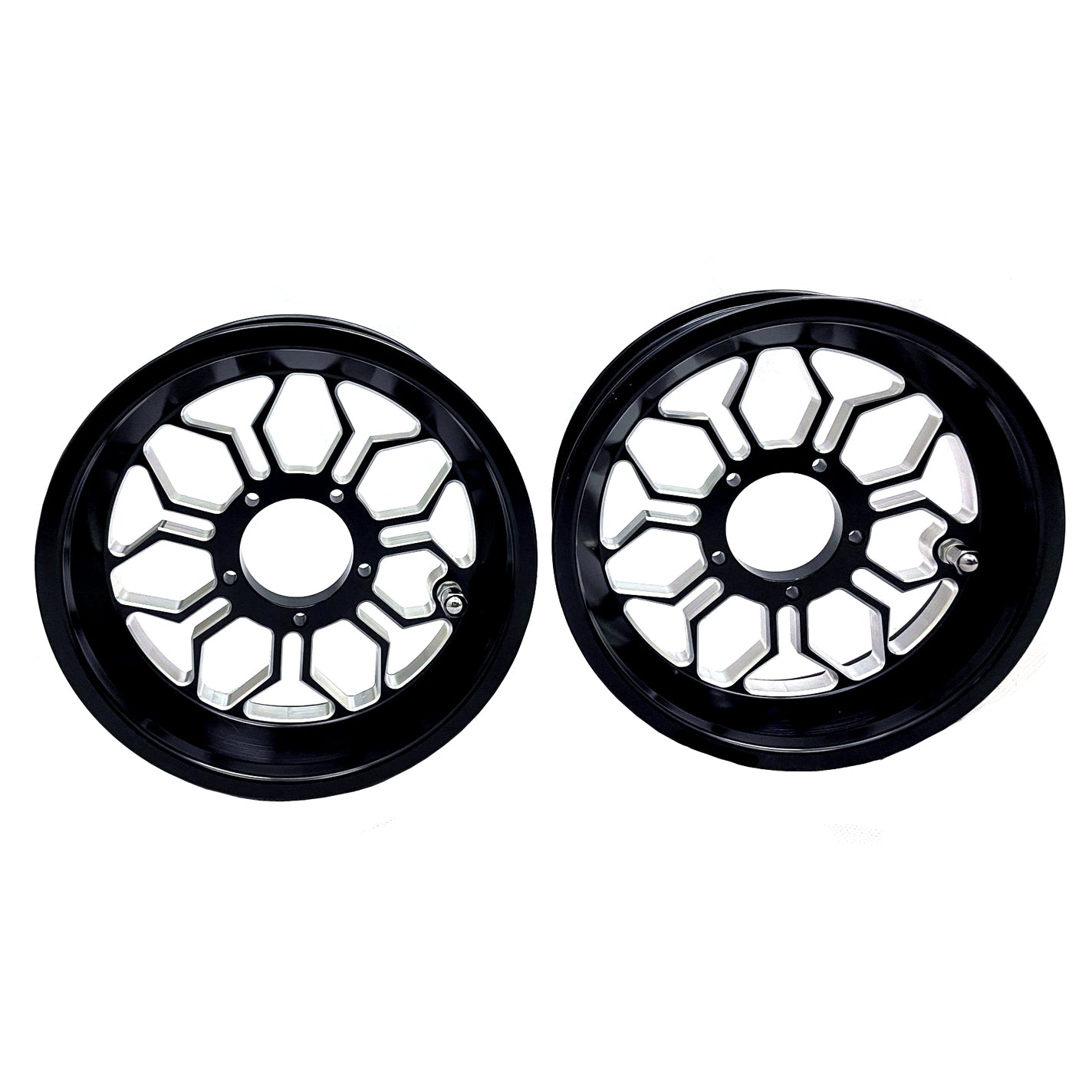 Black Zero Error Racing GoPed Skeletor GSR/Pocket Bike Wheel Set.