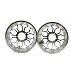 Polished Silver Zero Error Racing GoPed Skeletor GSR/Pocket Bike Wheel Set.