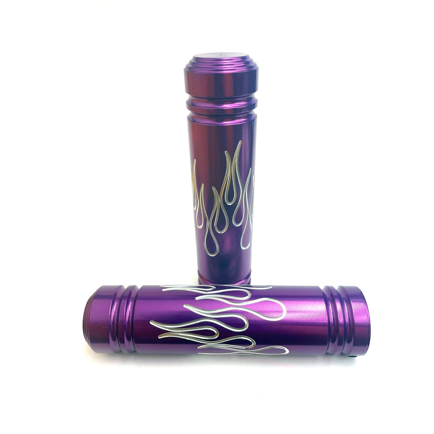 Purple Zero Error Racing GoPed Flame Handle Bar Grips.