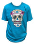 Blue Zero Error Sugar Skull T-Shirt.