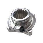 Front View of a Quarter Midget Billet Aluminum Axle Gear Hub.