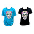 Black and Blue Zero Error Sugar Skull T-Shirt.